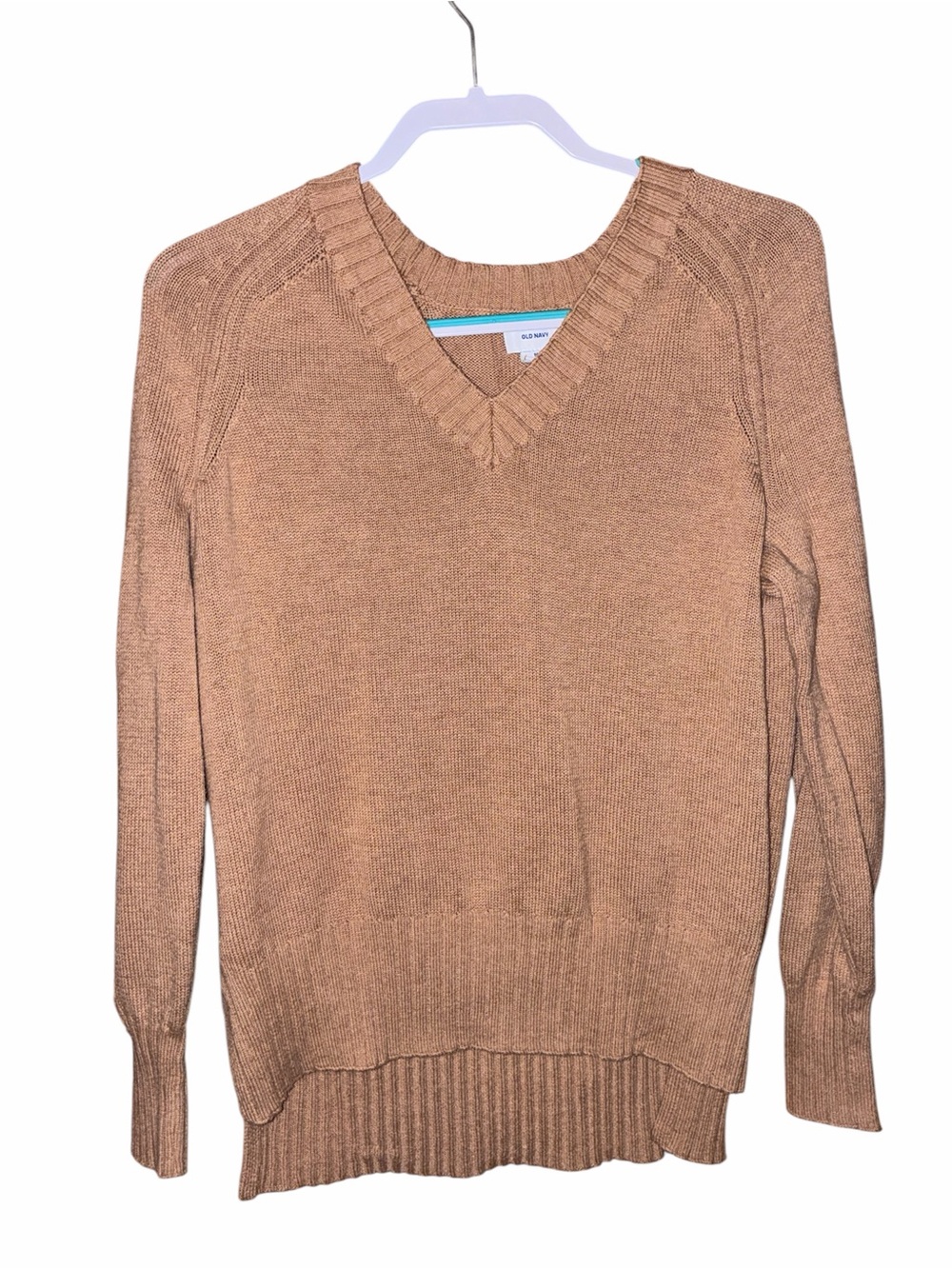 OLD NAVY V-NECK SWEATER TAN SZ M
